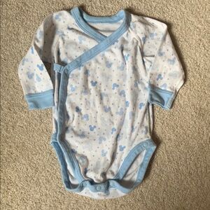 😊FREE😊 Disney Mickey Wrap Style Onesie size 0-3m